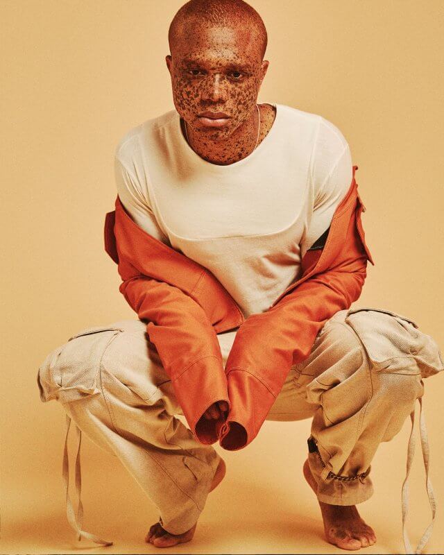 Ralph Souffrant in a Los Angeles studio photographed by Steven Taylor for Wonderland Magazine